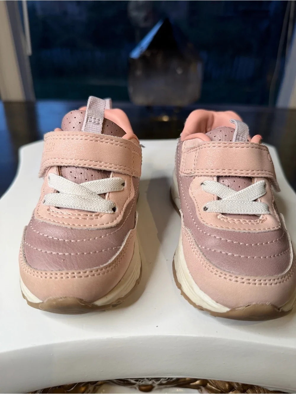 OshKosh B'gosh Toddler Pink and Cream Athletic Sneakers